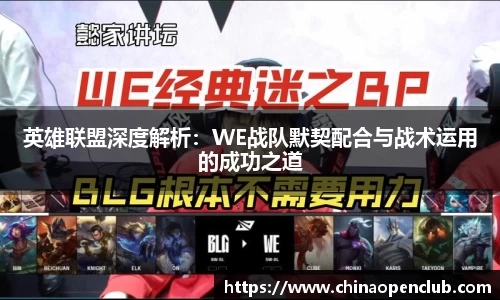 英雄联盟深度解析：WE战队默契配合与战术运用的成功之道